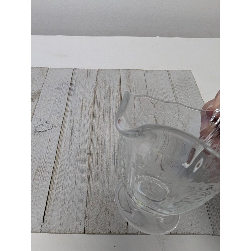Vintage Etched Depression Glass Fostoria Romance Creamer - Picture 6 of 6